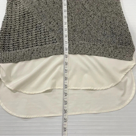 John + Jenn Layerd Knit Sweater Vest Womens Size Medium Black/grey Knit - Picture 8 of 10